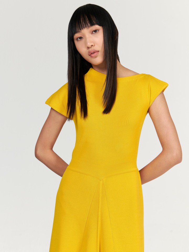 Asymmetric-Neckline-Dress