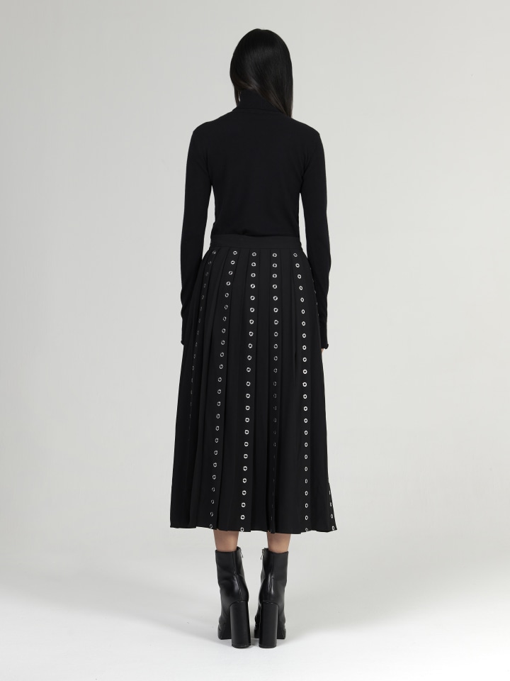 Pleated-Eyelet-Skirt---Shorter-Length