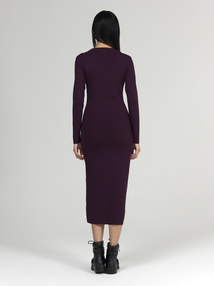 Zipped-Knitted-Dress---Shorter-Length