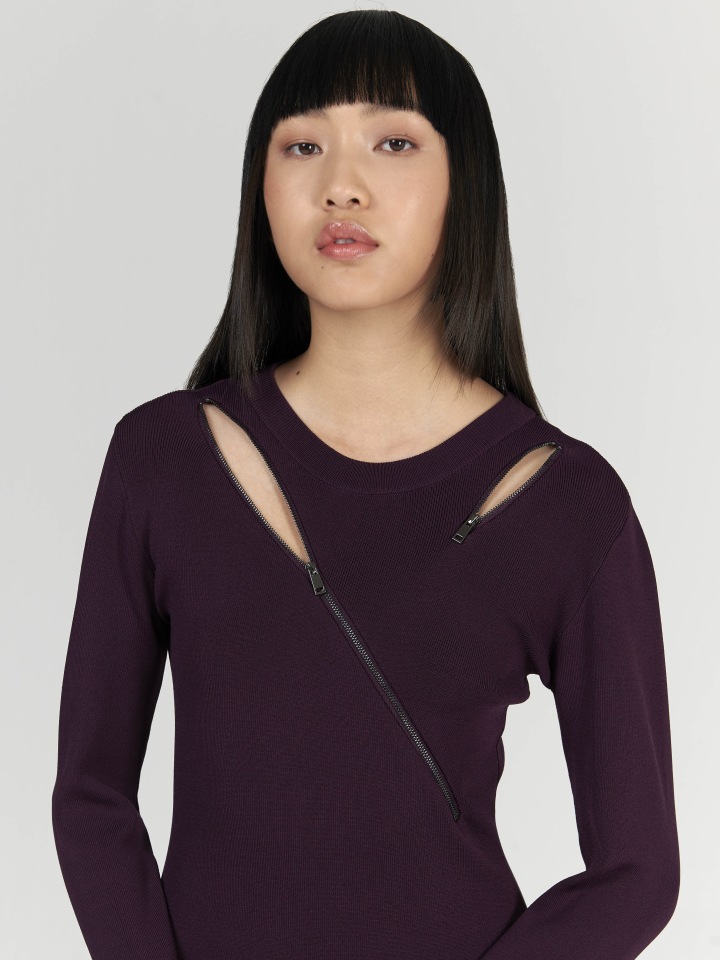 Zipped-Knitted-Dress---Shorter-Length