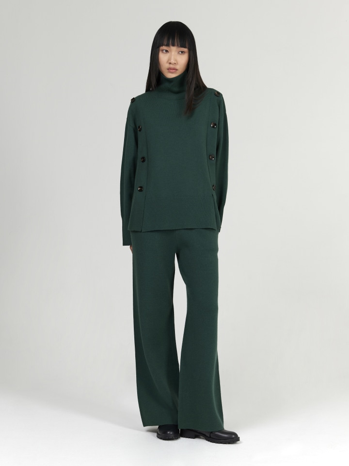 Elasticated-Wide-Leg-Knit-Trousers