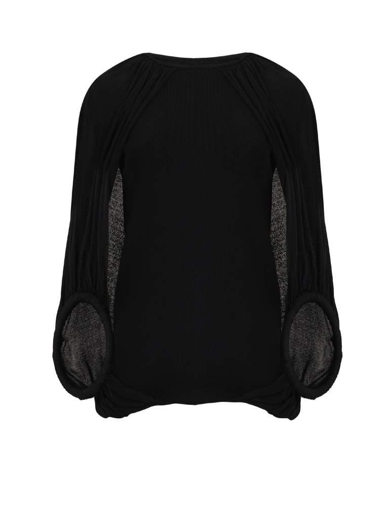 Double-Hoop Knitted Top
