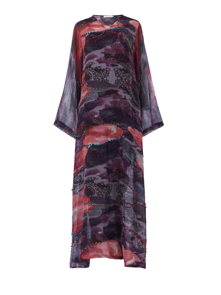 Flower Yarn Embellished Kaftan