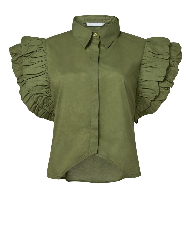 Frill Collar Shirt Top