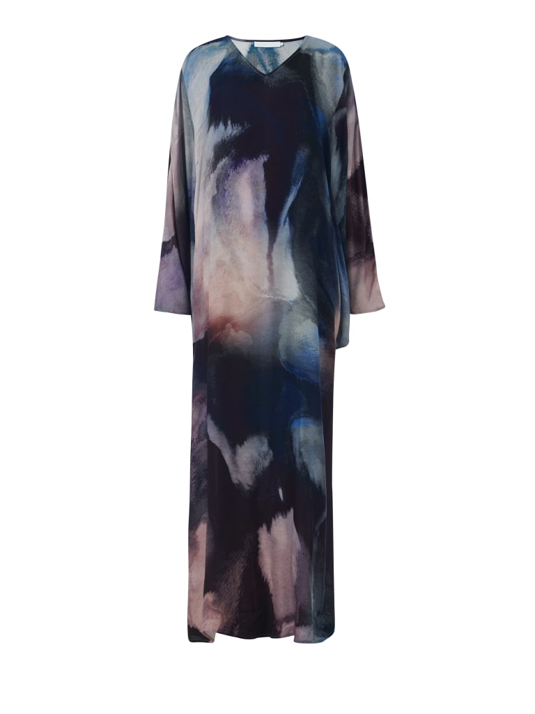 Floral Print Batwing Kaftan