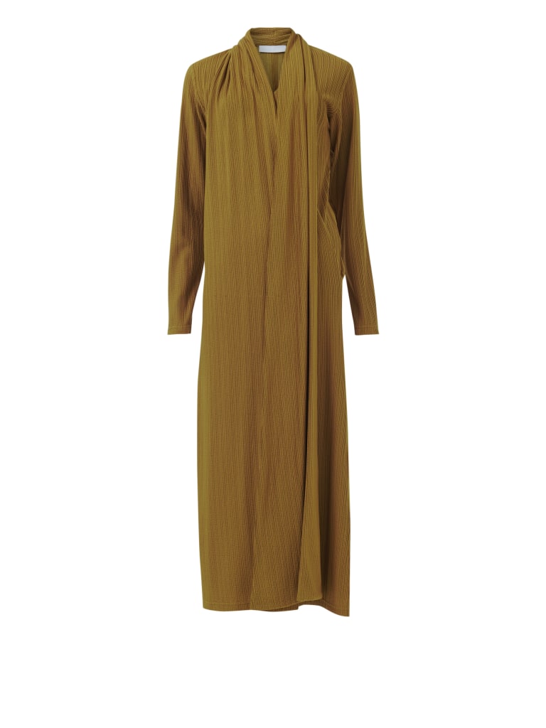 Textured Dress With Scarf Detail