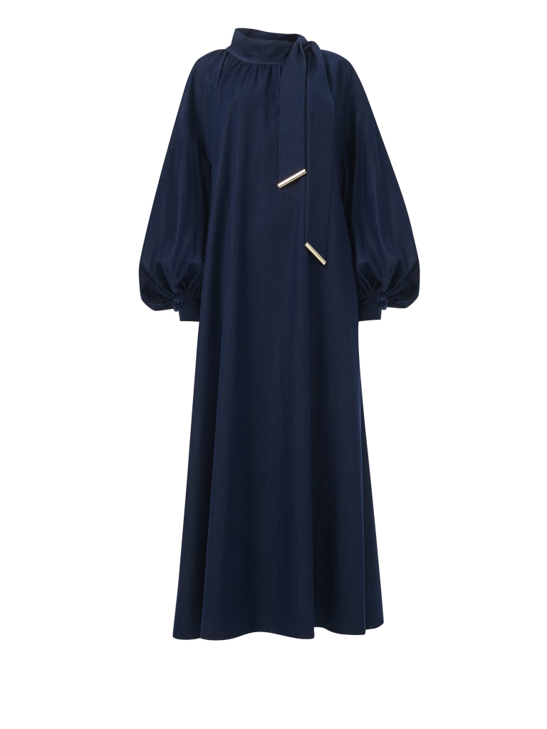 Neck Tie Balloon Sleeve Kaftan
