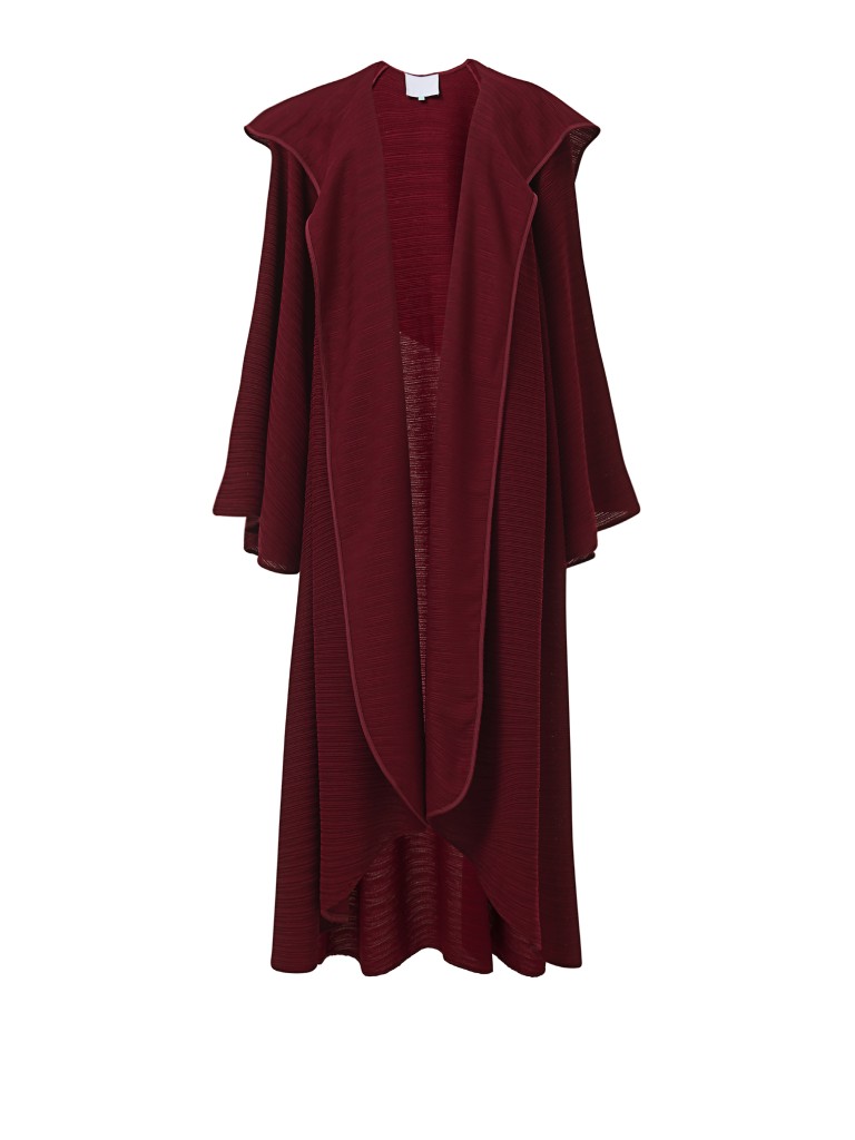Hooded Textured Jersey Abaya