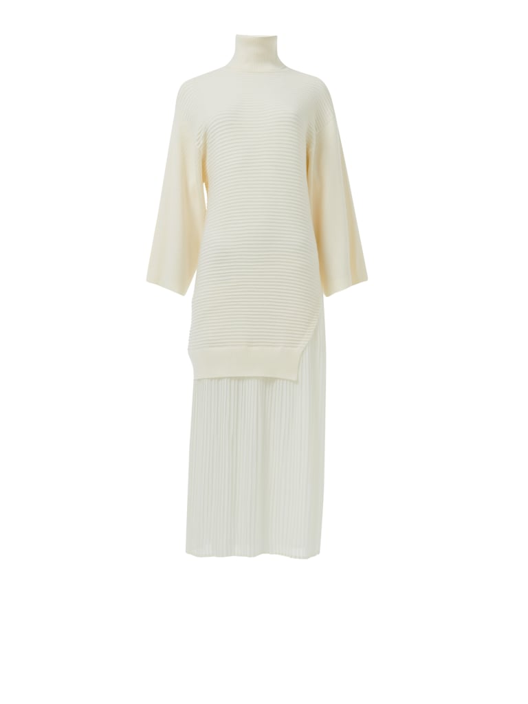 Combined Fabric Dress - Shorter Length