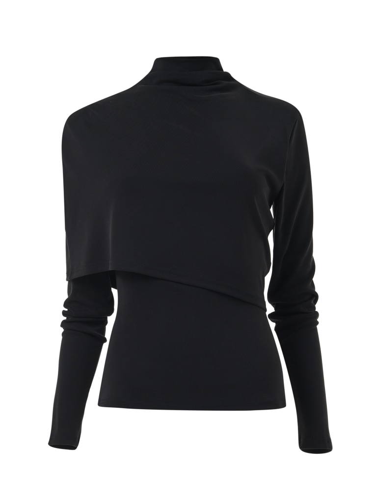 High-Neck Crossbody Top
