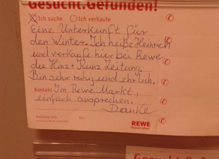 Wir sammeln Spenden für Heinrich aus Barmbek
