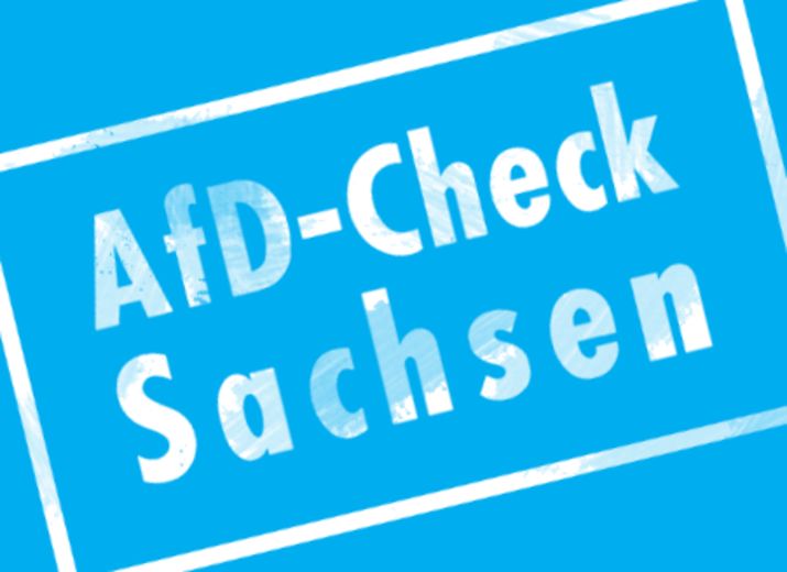 Werbung für AfD-Check Sachsen