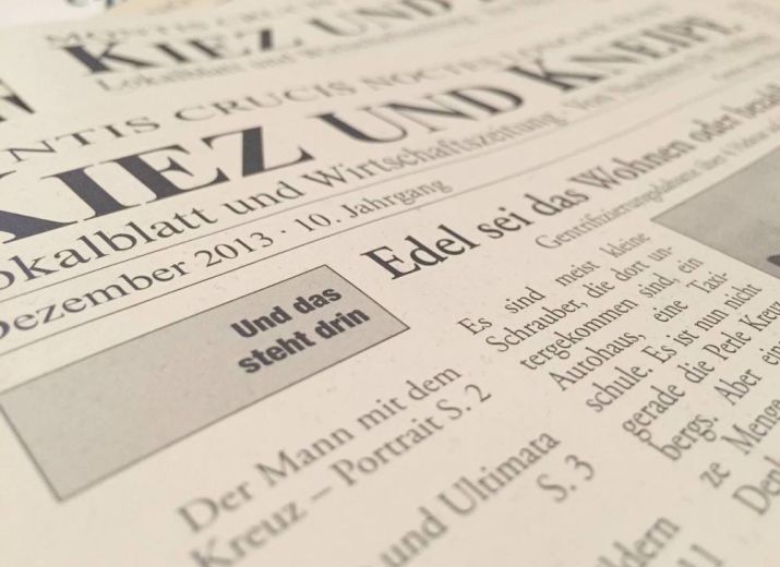 Unterstützung für Kreuzberger Kiezzeitung »Kiez und Kneipe«