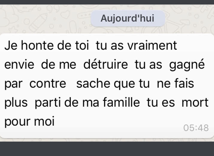 Je suis à la rue