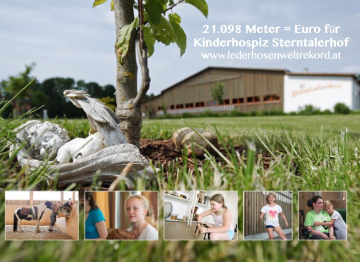21.098 Meter = Euro für Kinderhospiz - Lederhosenweltrekord.at