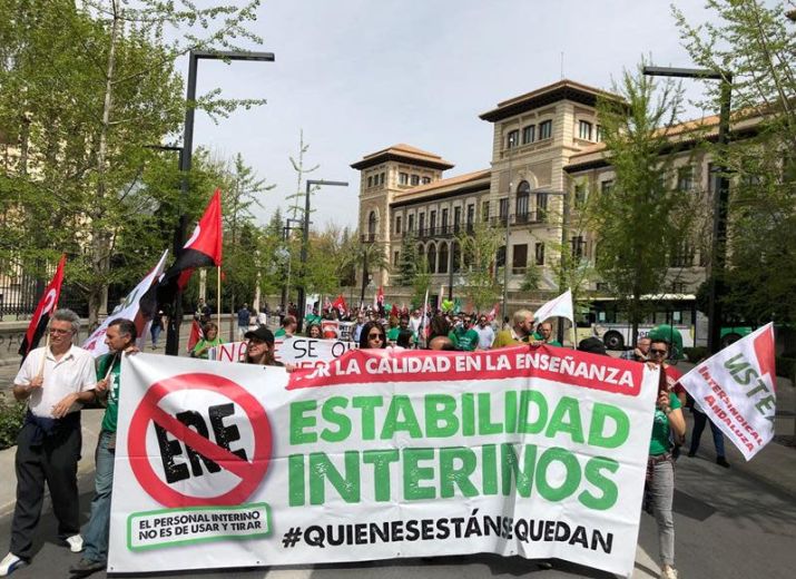 Caja de resistencia huelga interin@s Granada