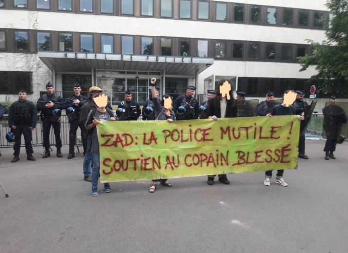 Caisse de soutien pour Maxime, mutilé le 22 mai à NDDL