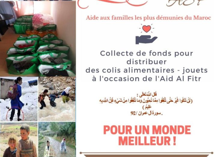 Collecte de fonds pour distribuer des colis alimentaires