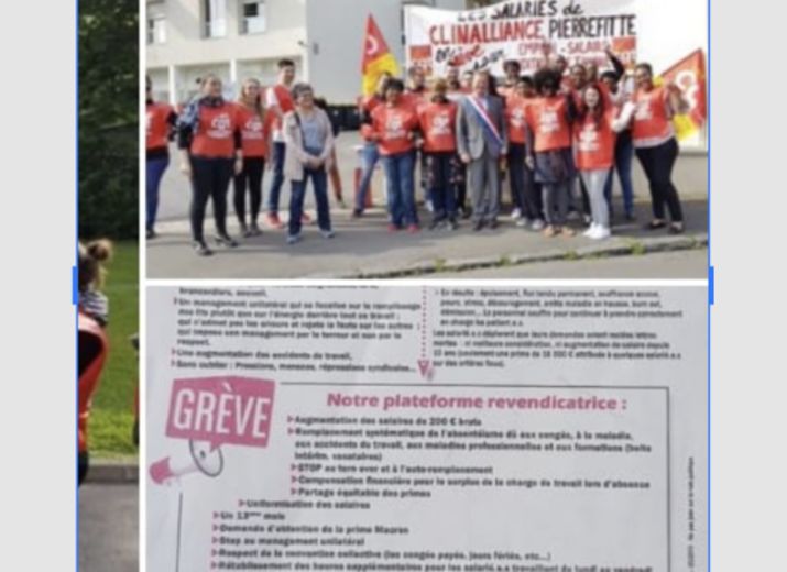 Salariés en grève à clinalliance pierrefitte