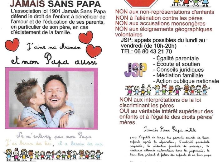POUR UNE VRAIE EGALITE HOMME FEMME : RESPECT DES DROITS DES ENFANTS ET DES PERES