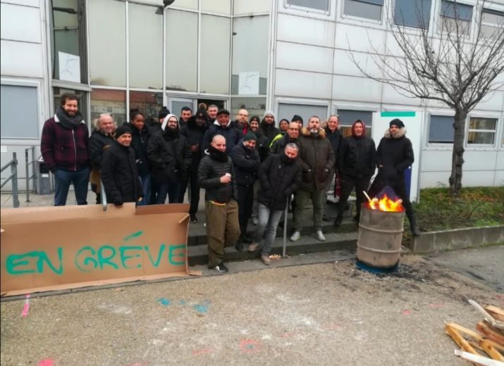 Soutien aux grévistes RATP Aubervilliers contre la réforme des retraites par points