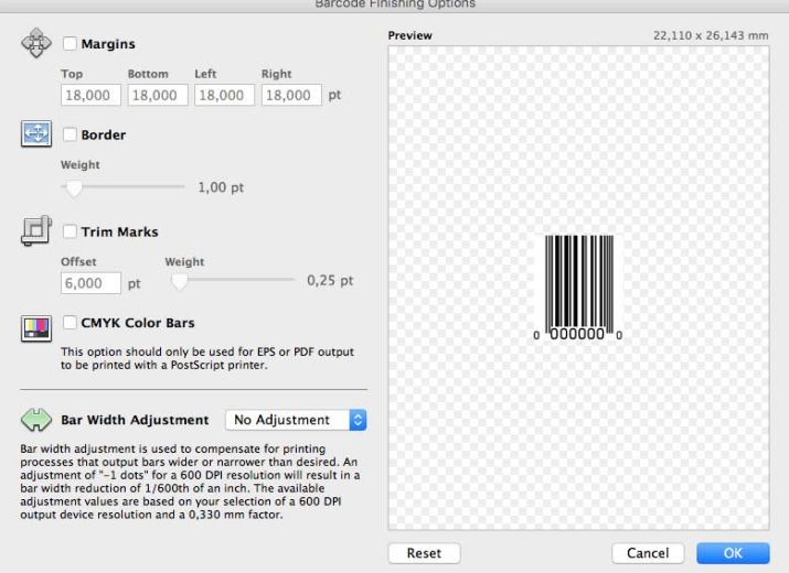barcode producer with price