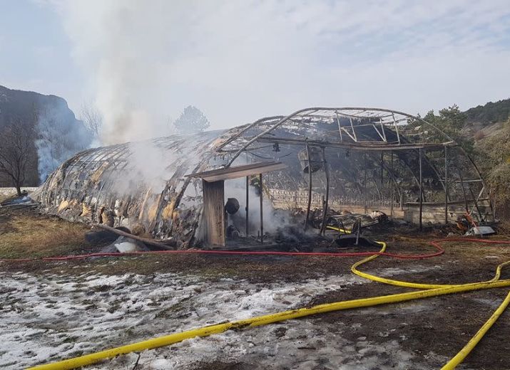 Incendie de notre chèvrerie à La Bréole