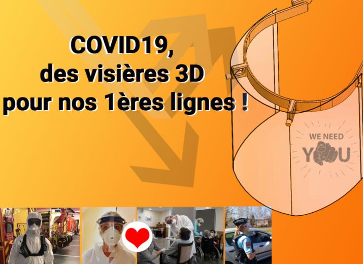 COVID19, des visières 3D pour nos 1ères lignes !
