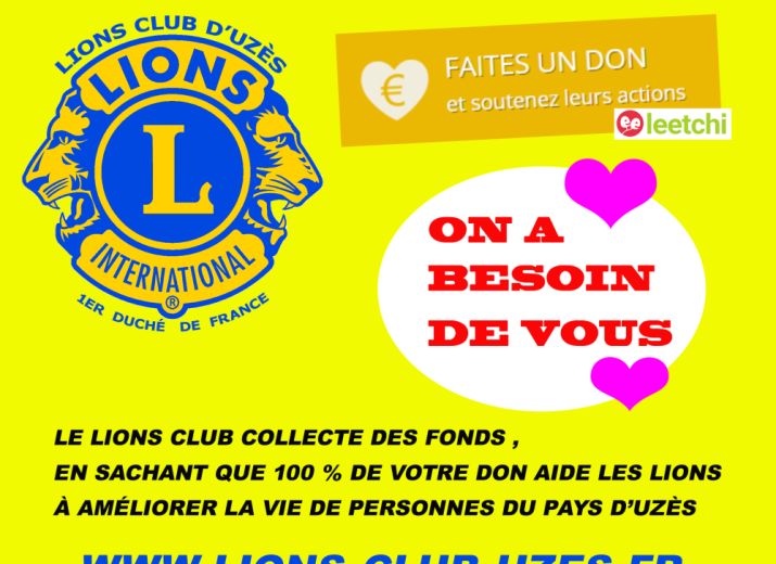 Aidez le lions club d'Uzès