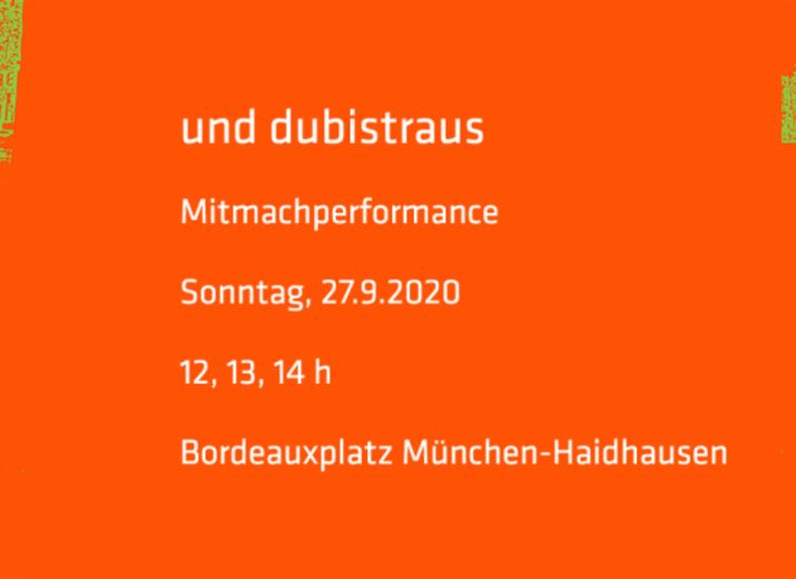 Geld für Kunstschaffende für die Aktion unddubistraus