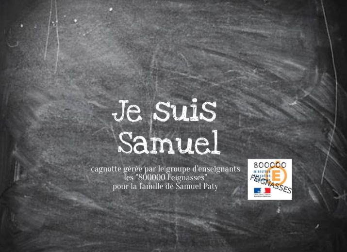 Cagnotte de soutien à la famille de Samuel Paty proposée par le groupe d’enseignants "800000 feignasses"
