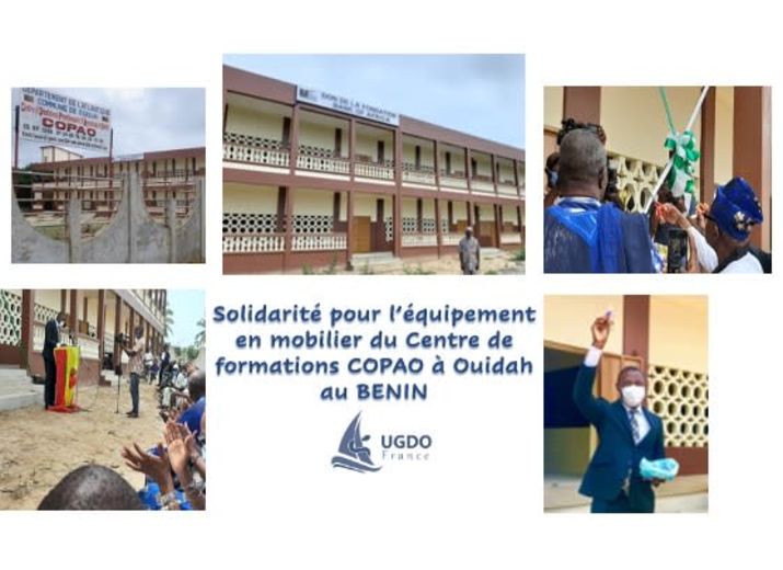 Soutien pour équiper en mobilier les salles du Centre de formations COPAO à Ouidah au Bénin