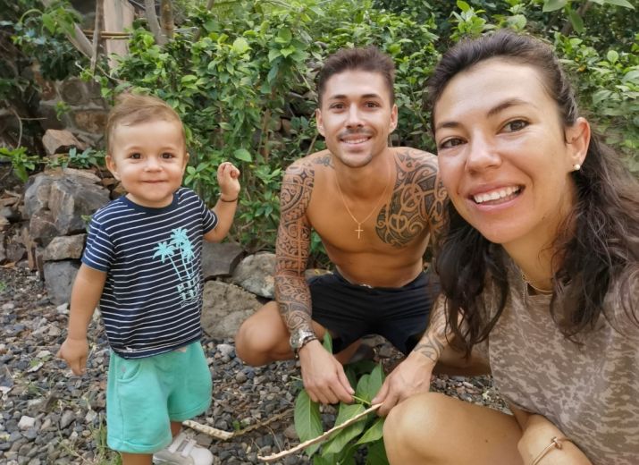 Pour nous réunir contre la maladie. Cédric, Liam et Marion