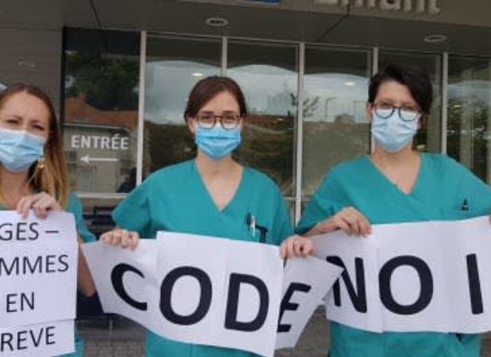 SAGES FEMMES EN GREVE = CODE NOIR