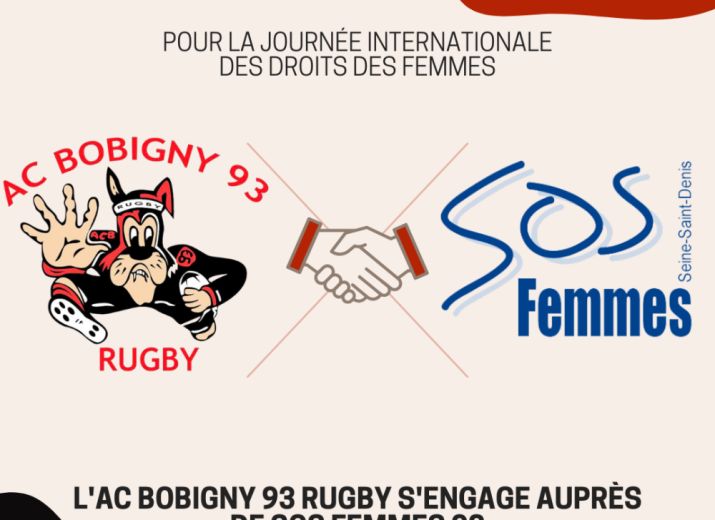 L'AC Bobigny 93 Rugby au soutien de SOS Femmes 93