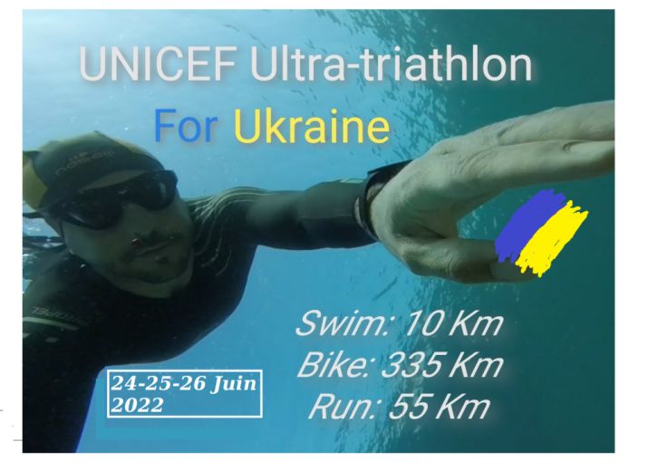 Collecte UNICEF - Ultra triathlon 400 Km pour les enfants d'Ukraine