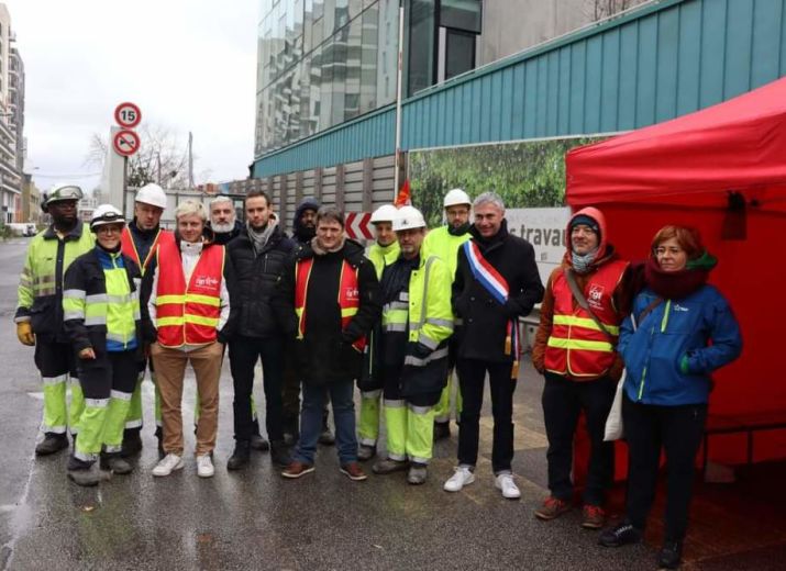 Soutien aux agents grévistes de la TIRU de Saint-Ouen