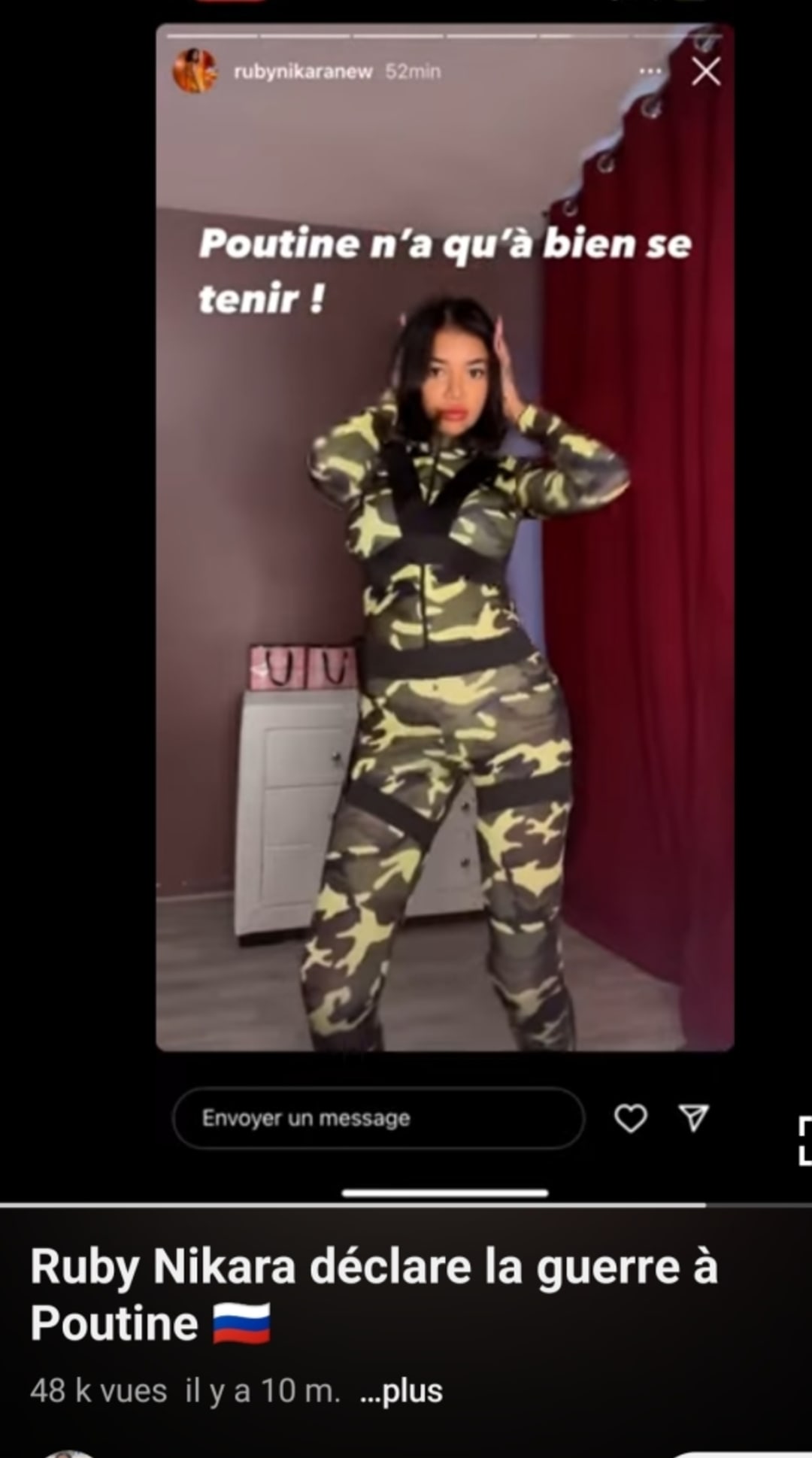 Money pot : Aidons Ruby Nikara afin de financer son déplacement pour  quelle puisse enfin \toquer à la porte du Président Poutine\ -  Leetchi.com