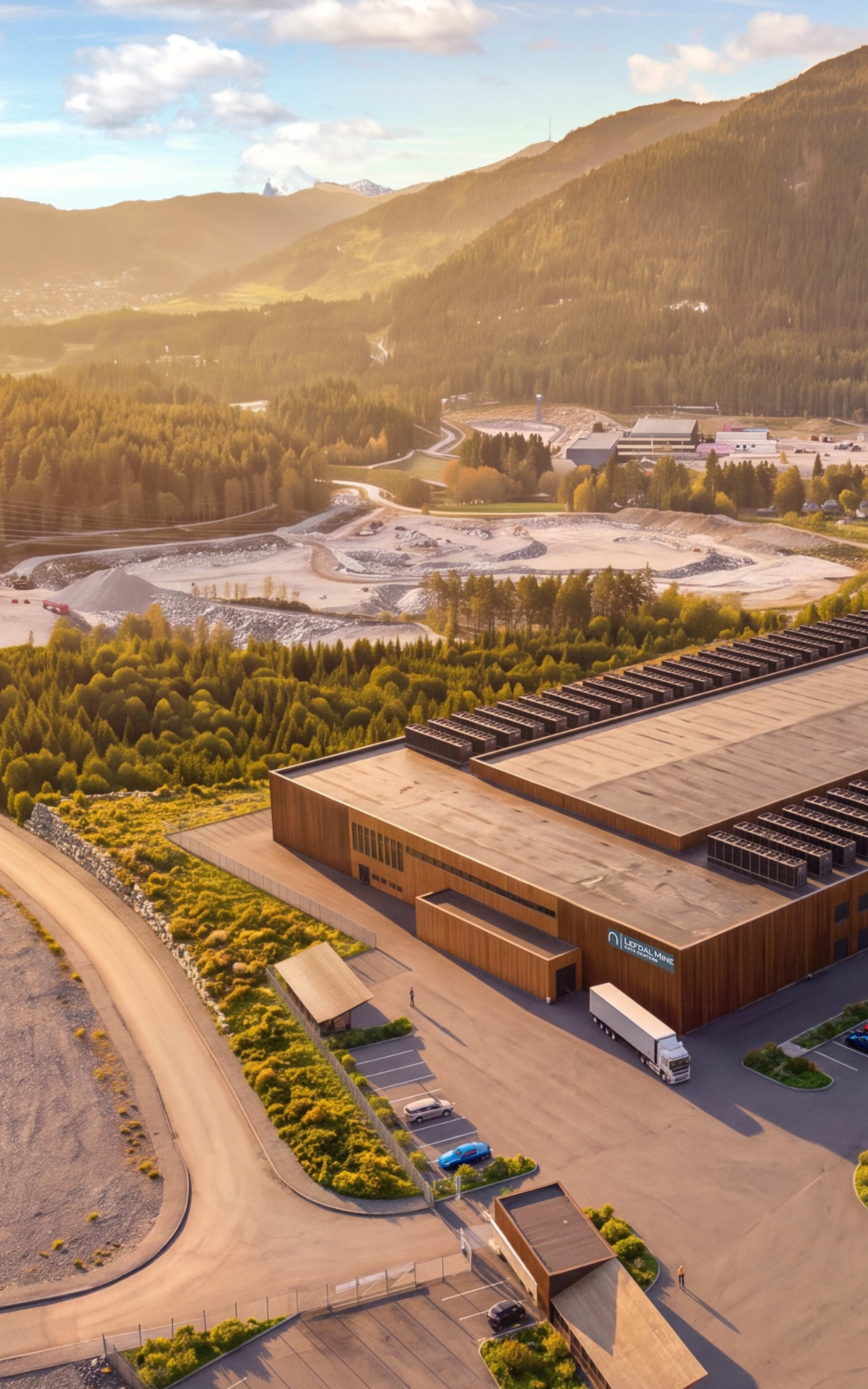 Aerial view of the planned Sunnfjord LMD2 data center at Sunnfjord Næringspark