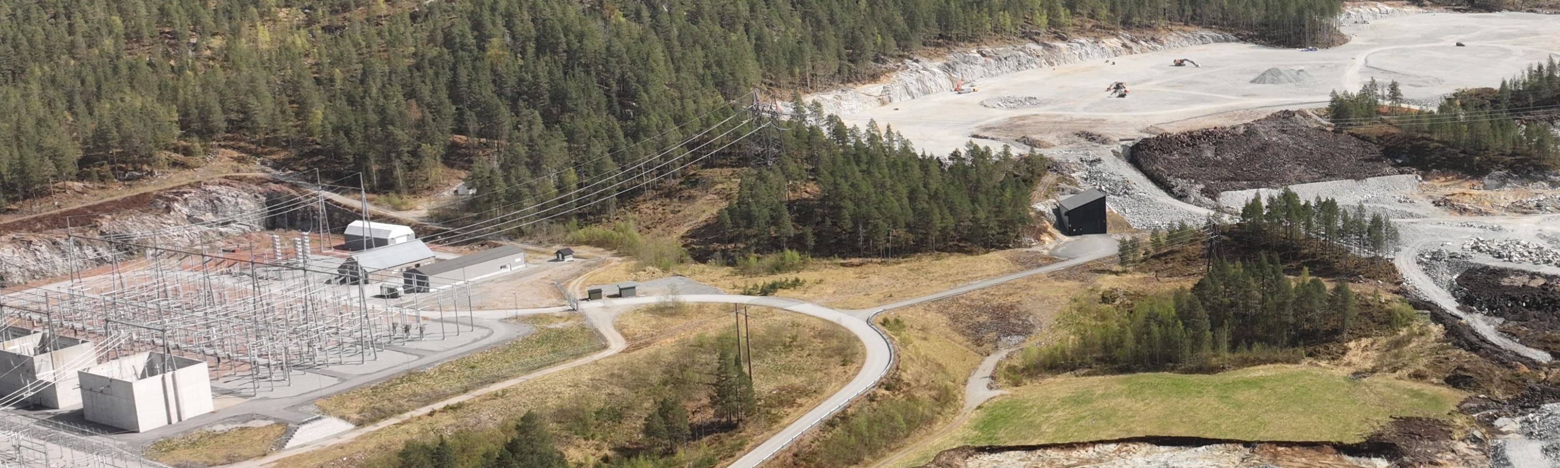 Aerial view of the plot at Sunnfjord Næringspark