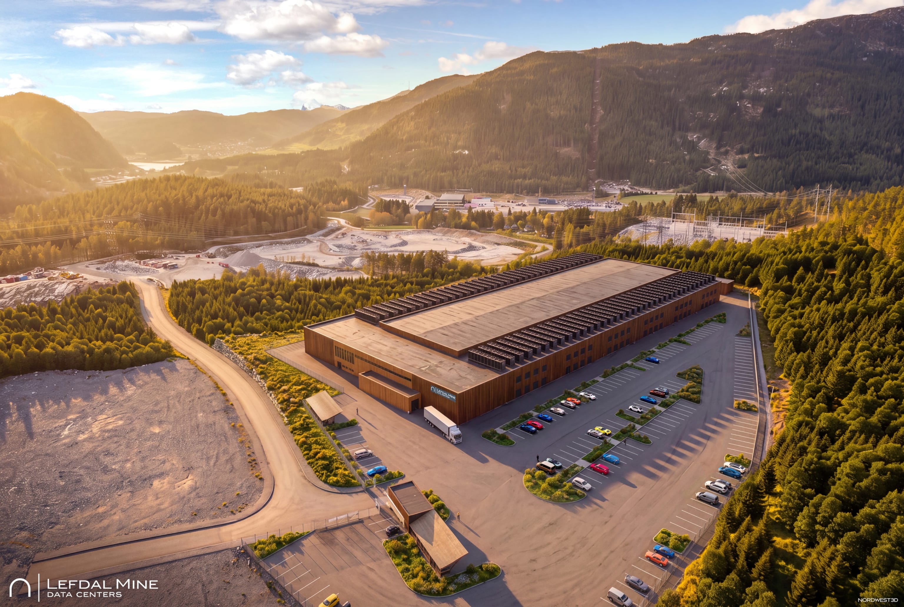 The planned Sunnfjord LMD2 data center facility seen from above