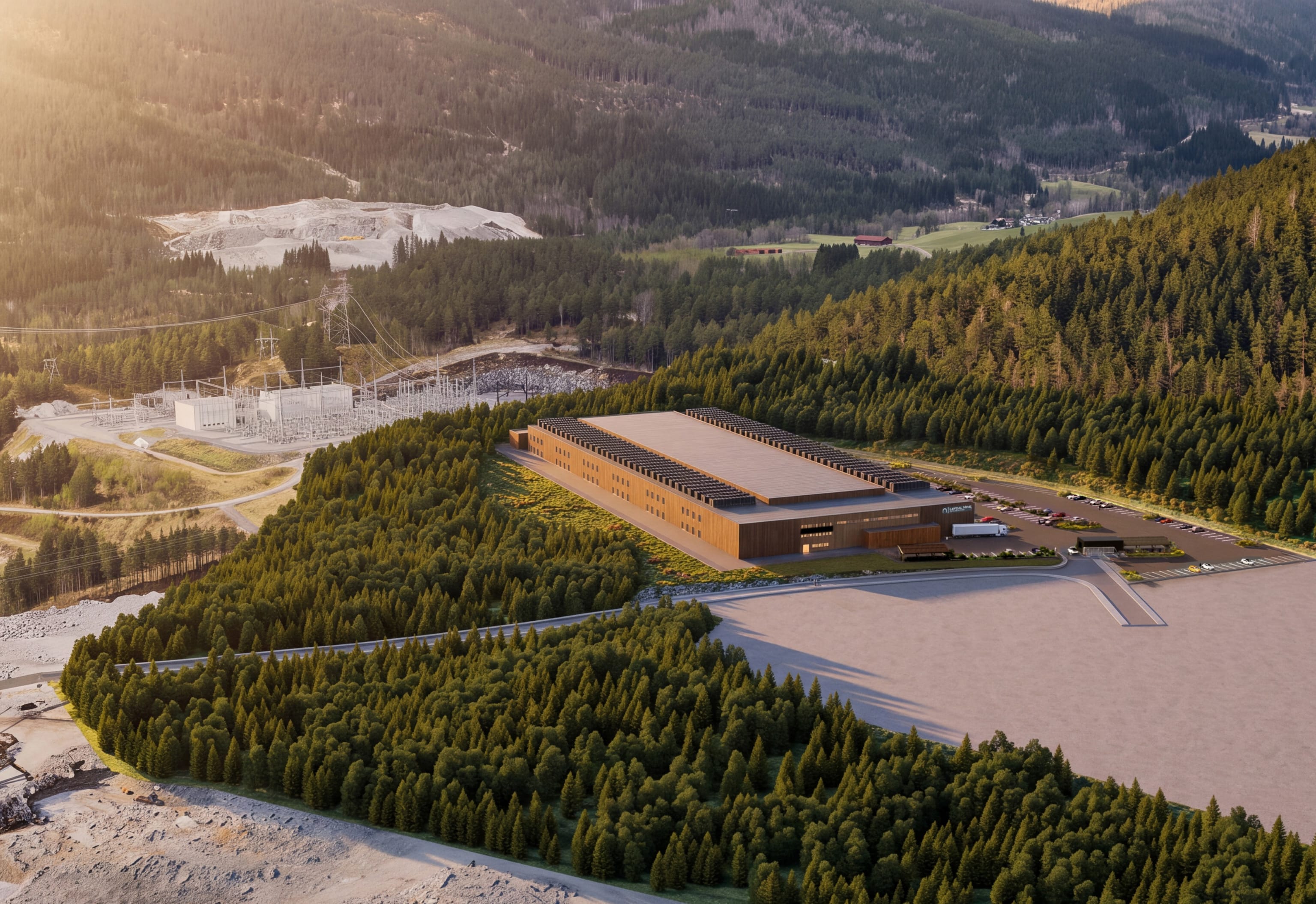The Sunnfjord LMD2 data center site at Sunnfjord Næringspark near Førde