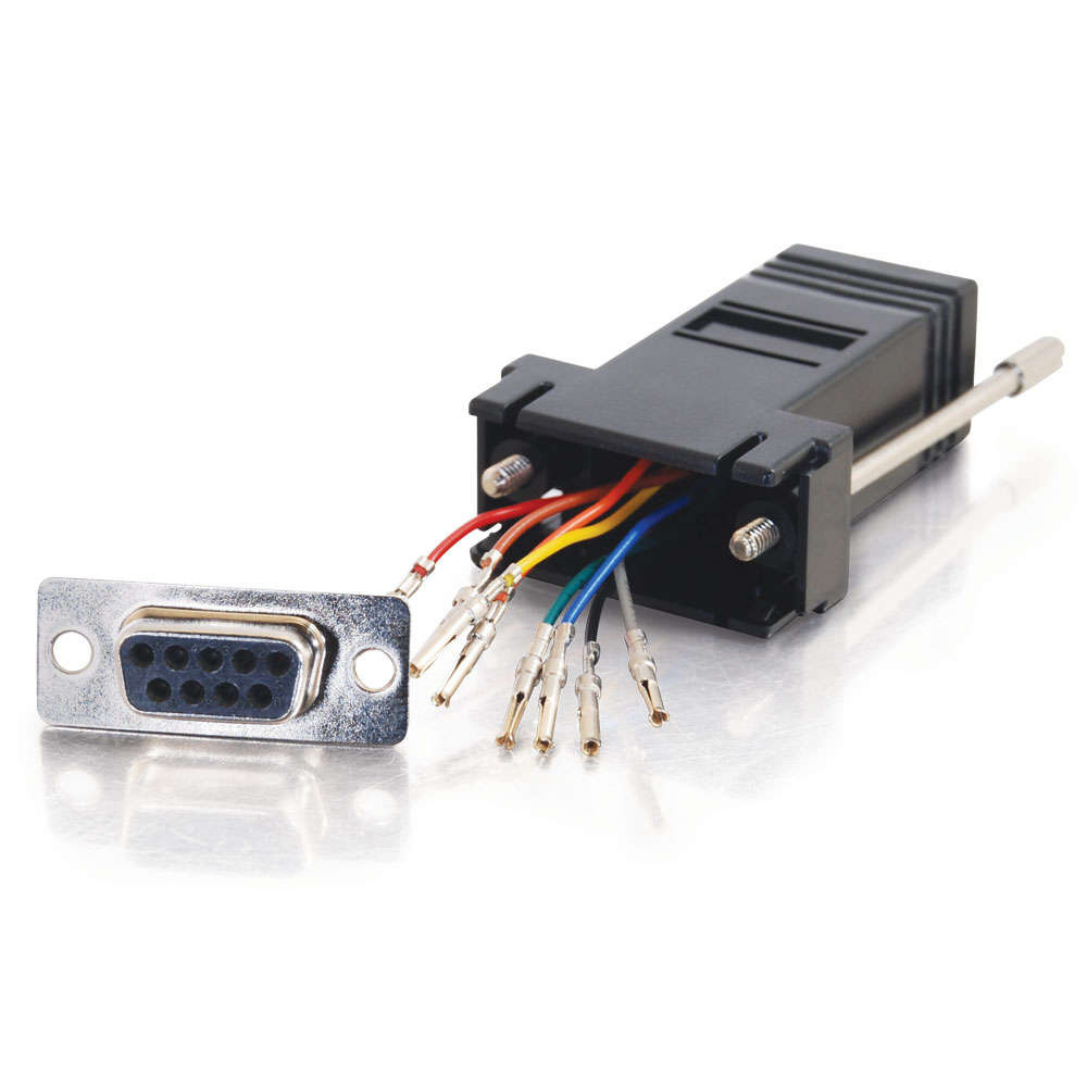thumbnail image 2 of 8-Pack DB9 RS232 Serial Female To RJ12/RJ11 Phone Line Adapters – Ivory 2 of 6