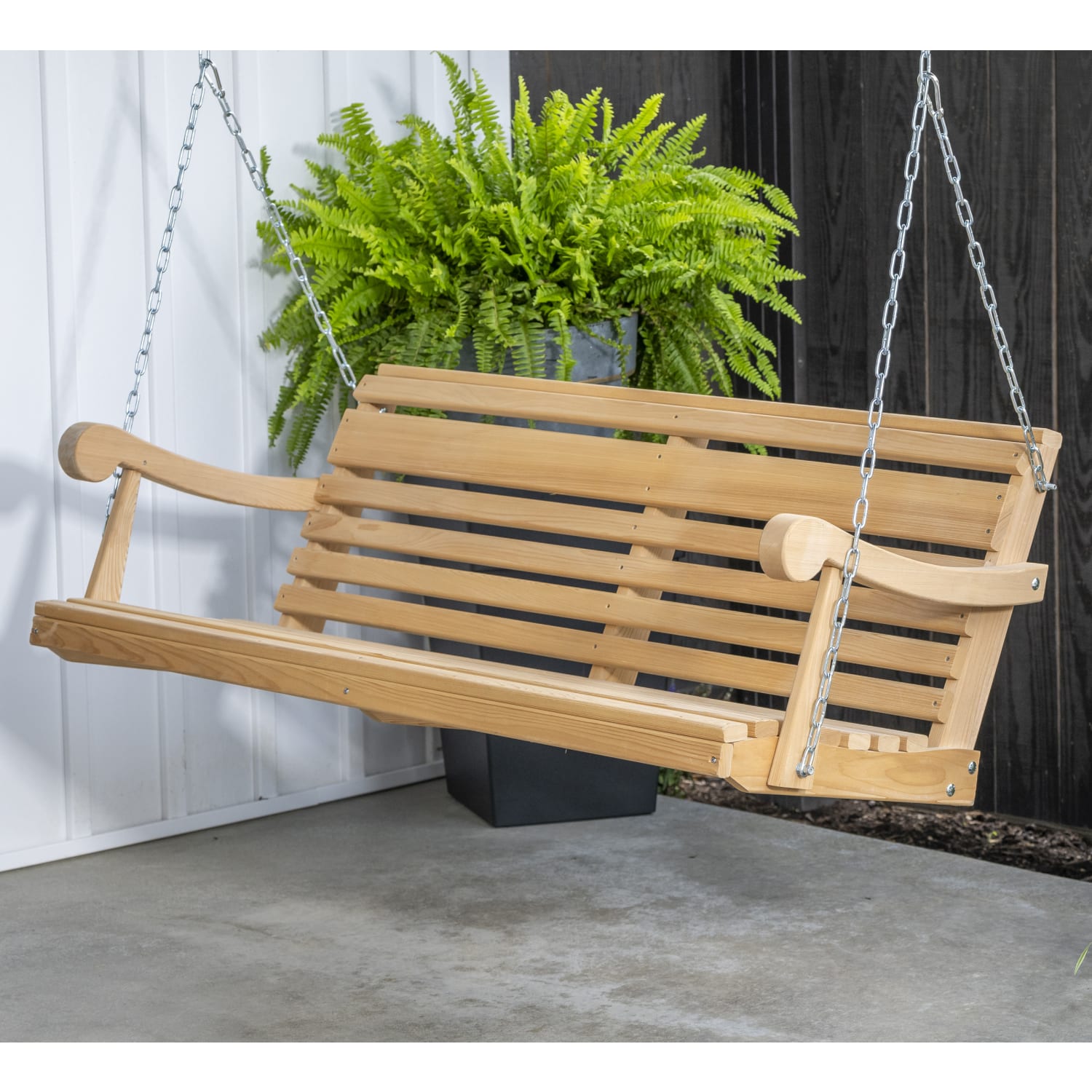 Classic Cypress Porch Swing Amish Furniture Lehman's