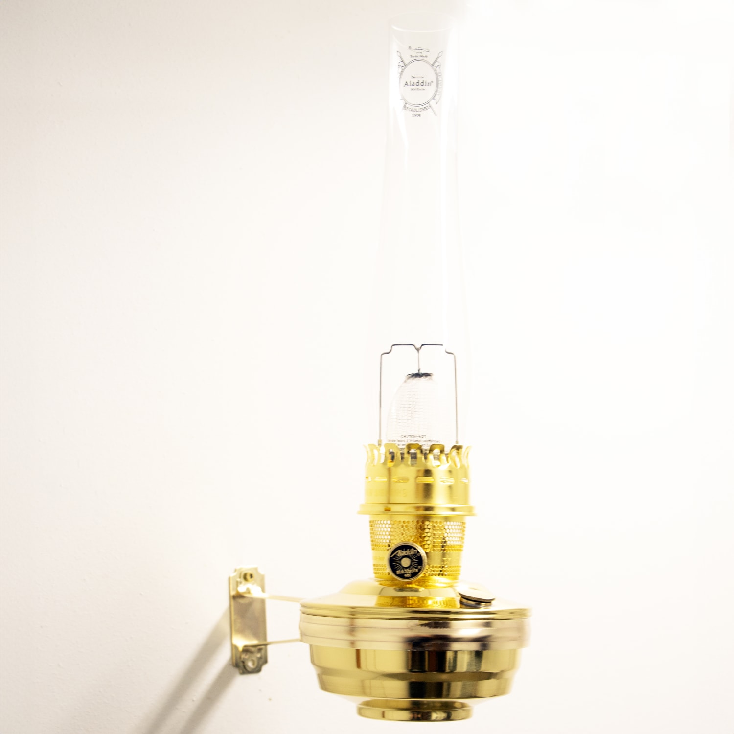 Aladdin Brass Wall-Mounted Oil Lamp | Lehman's