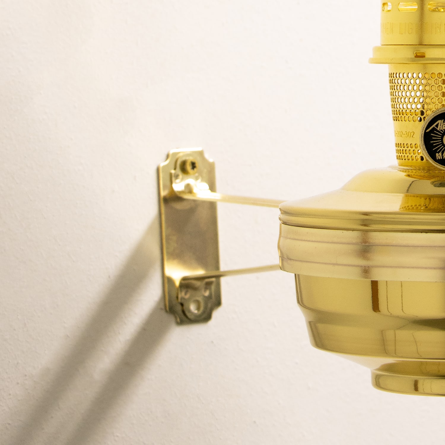 Aladdin Brass Wall-Mounted Oil Lamp | Lehman's