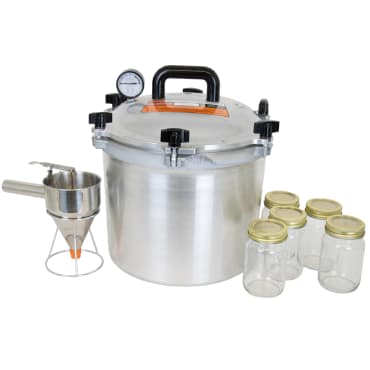 Lehman's Easy Pressure Canning Kit - All American Canner 21.5 Qt, Jars & Dispenser Lehman's Easy Pressure Canning Kit - All American Canner 21.5 Qt, Jars & Dispenser