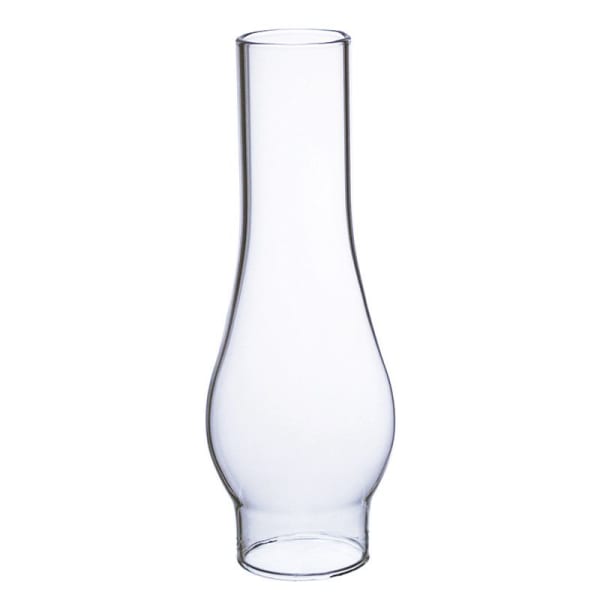 Clear Oil Lamp Chimney  - 1 1/2" base