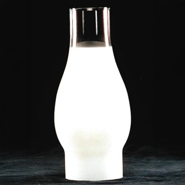 Frosted Oil Lamp Chimney - 2-7/8" base