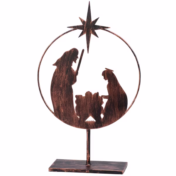 Round Nativity Sitter - 15"